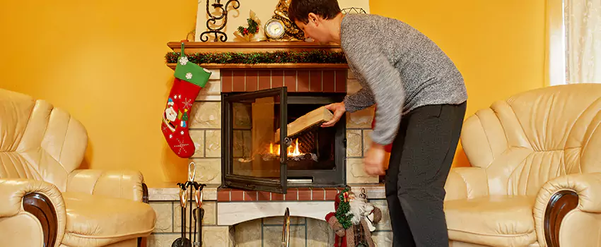 Rusted Metal Fireplace Restoration in Hacienda Heights, California